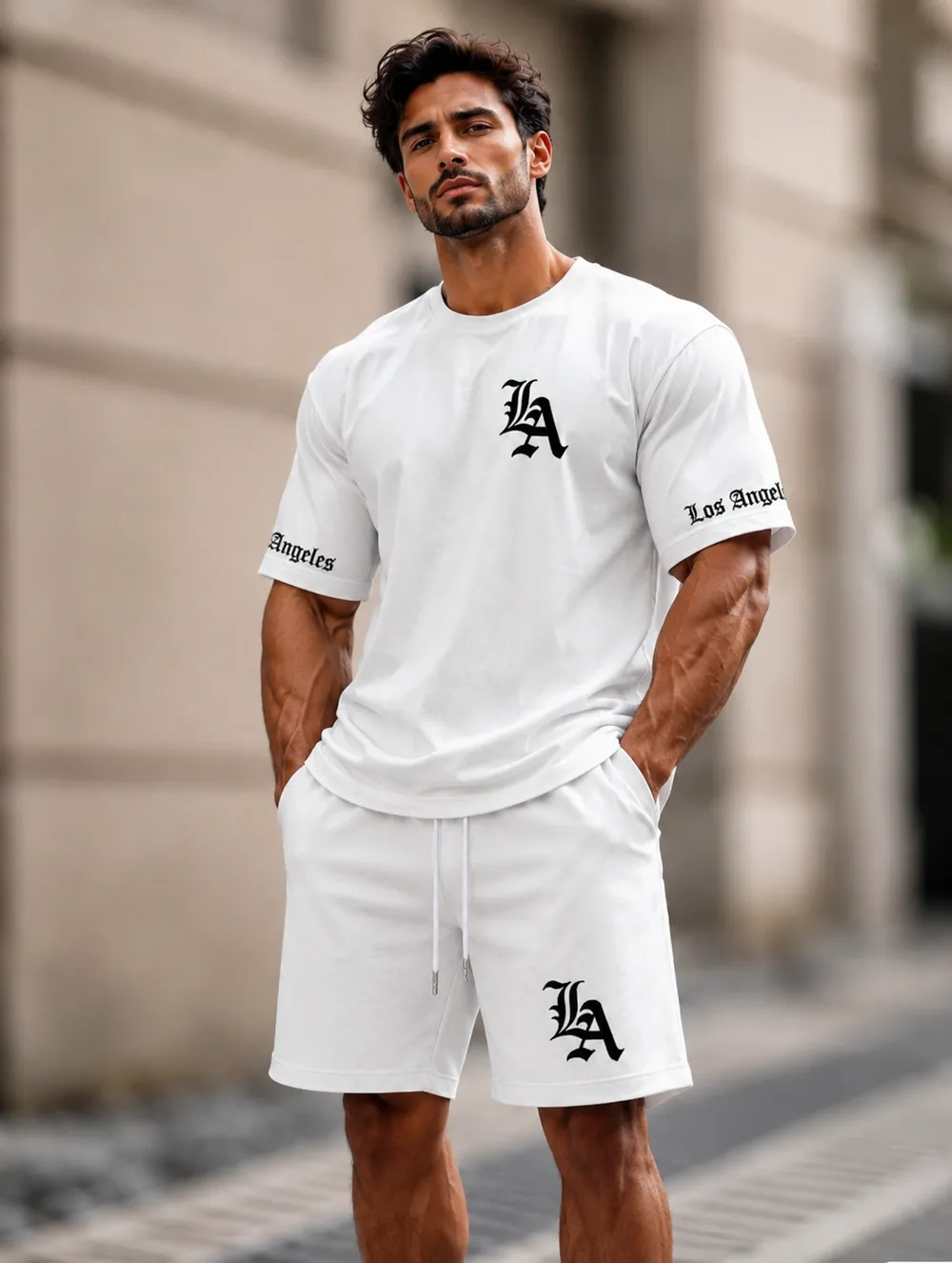 LA White Co-Ord Set - Image 1
