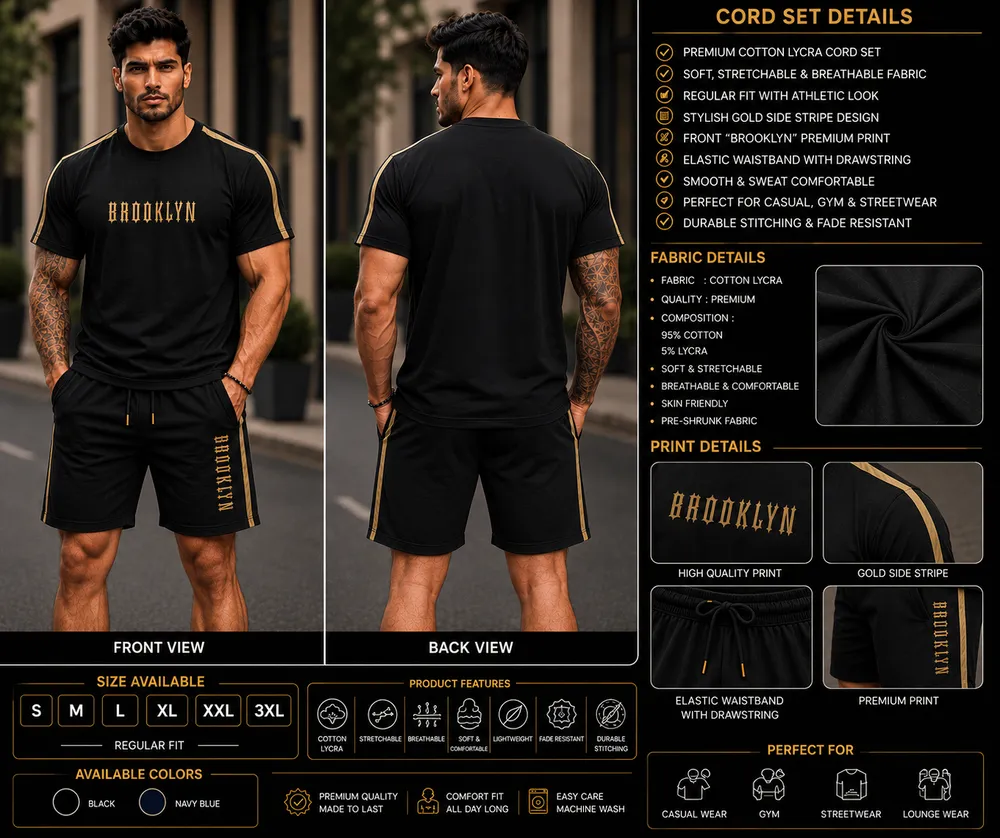 Brooklyn Midnight Gold Co-Ord Set thumbnail 2