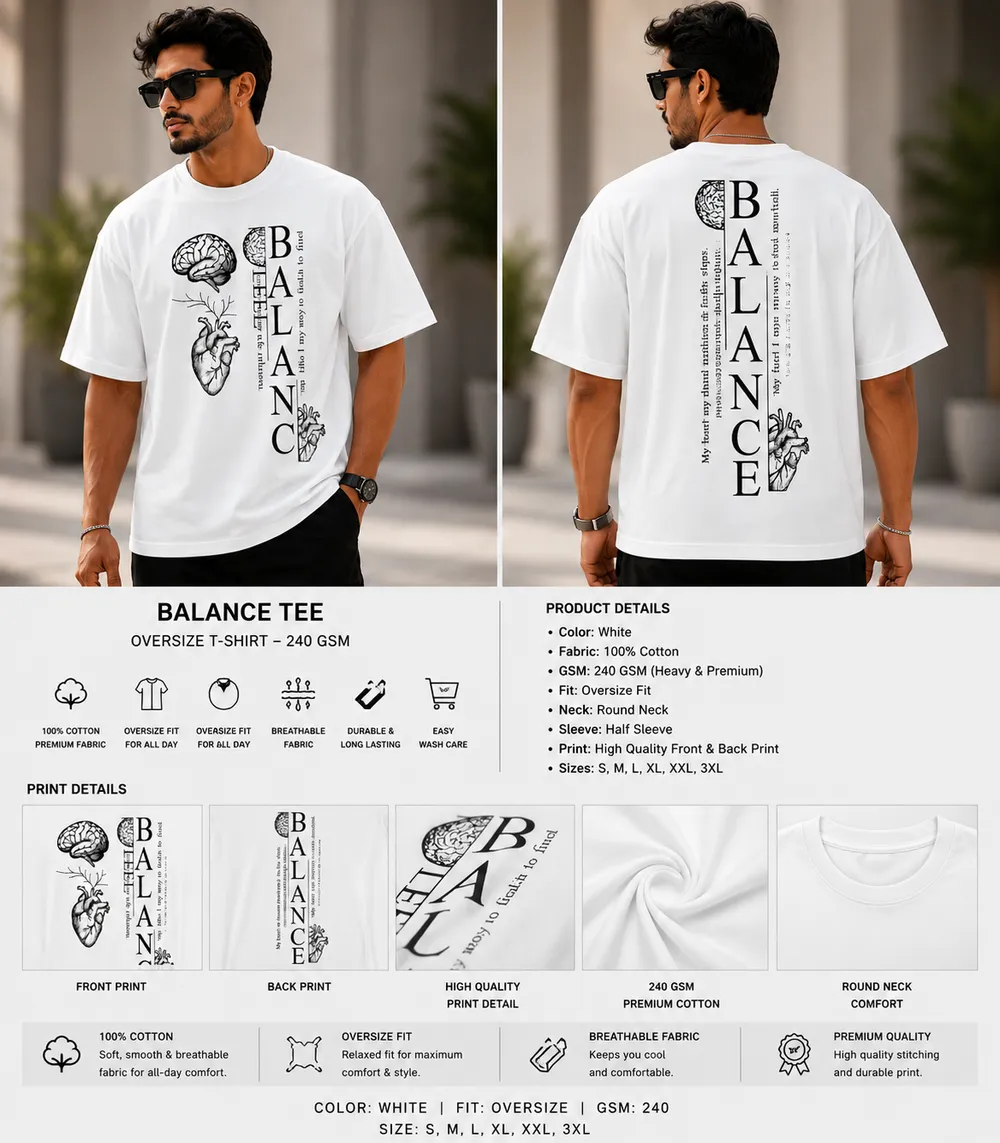 White Nordic Runes Graphic T-Shirt