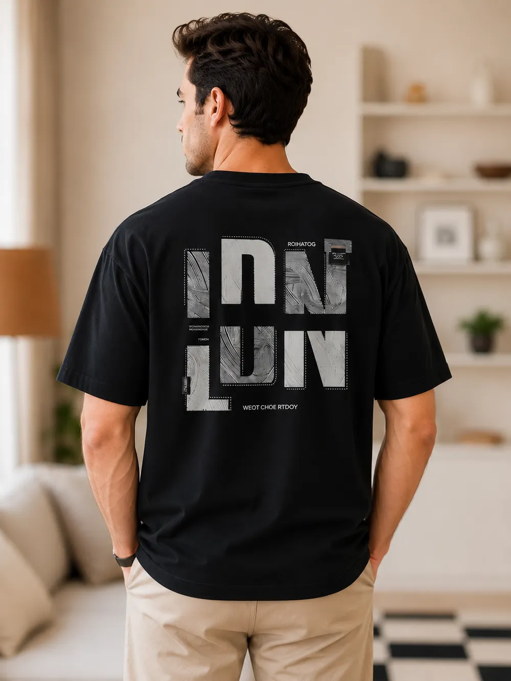  Londons Back Print Oversized T-Shirt - Image 1