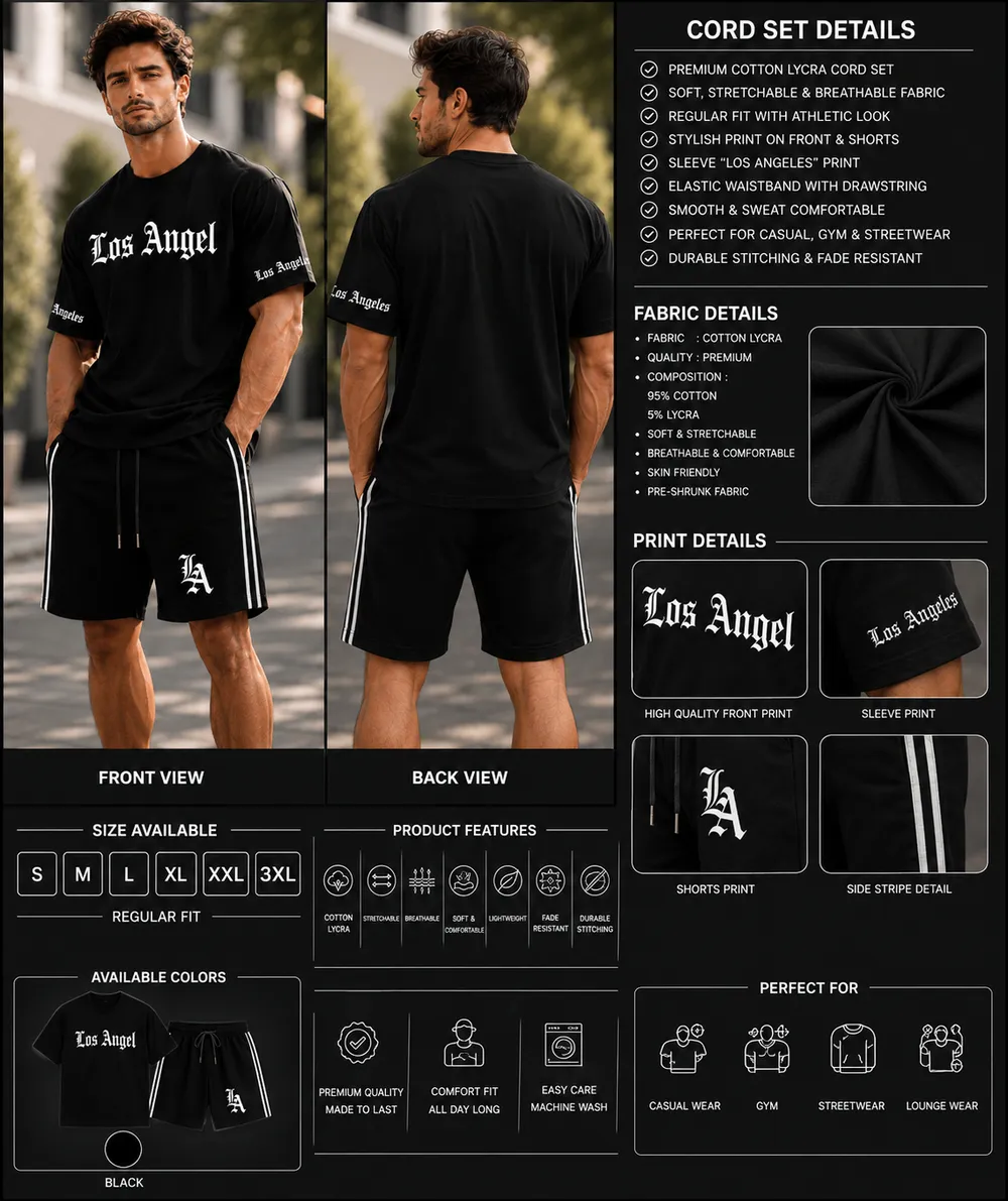 Los Angeles Midnight Black Co-Ord Set thumbnail 2