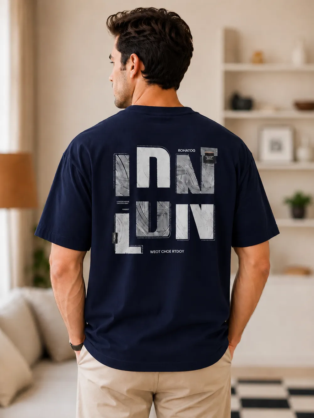 London Back Print Oversized T-Shirt - Image 1