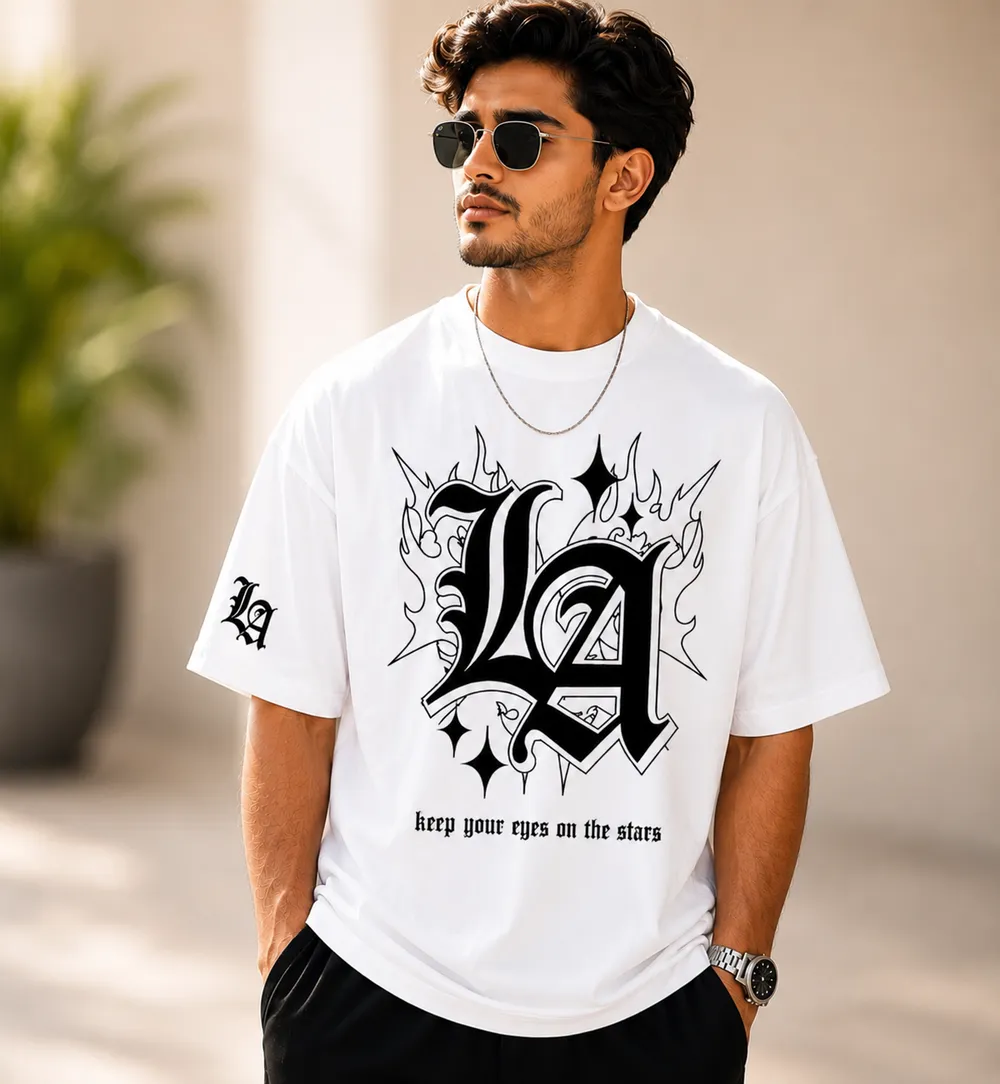 La.a Stars Oversized T-Shirt - Image 1
