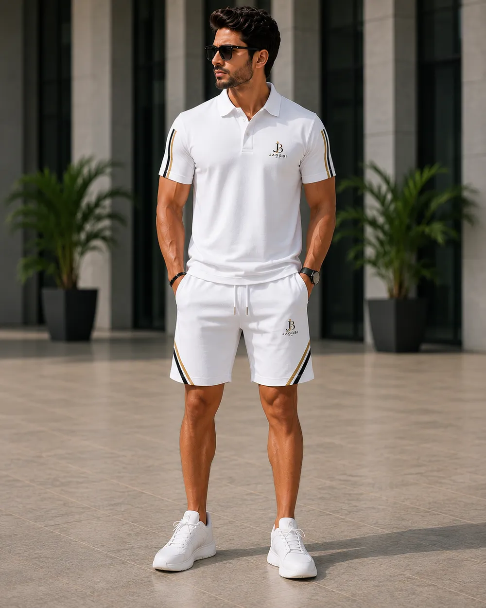 Jaggbi White Polo Co-Ord Set - Image 1