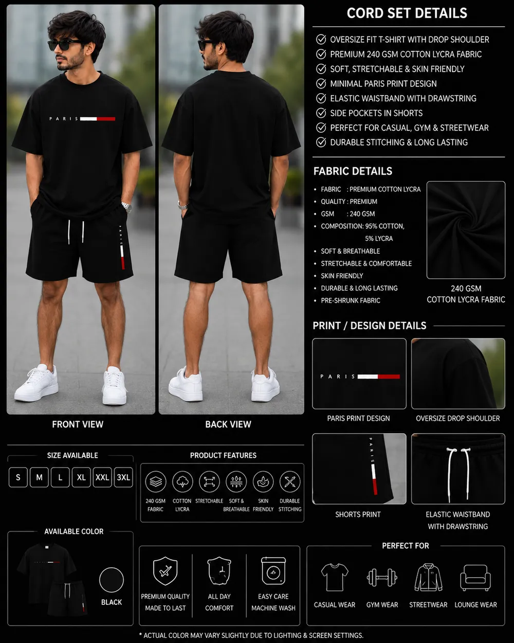  Paris Black Co-Ord Set - Image 2