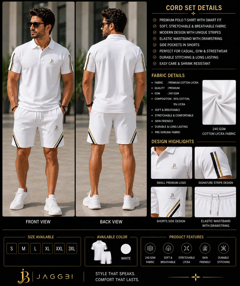 Jaggbi White Polo Co-Ord Set - Image 2