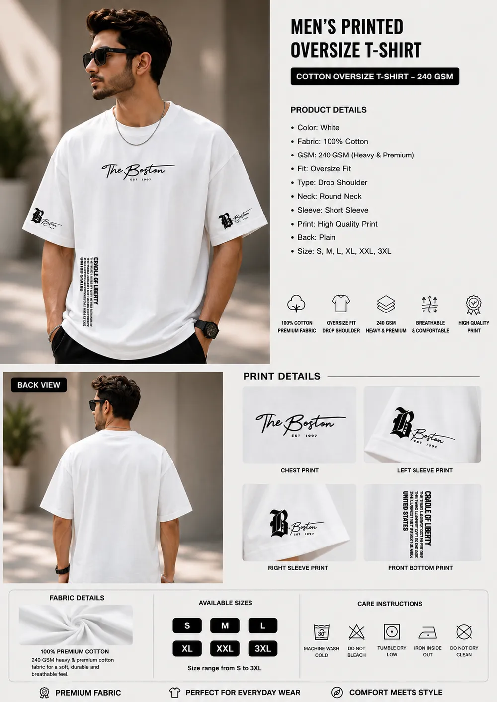 White Los Angeles Gothic T-Shirt - Image 2