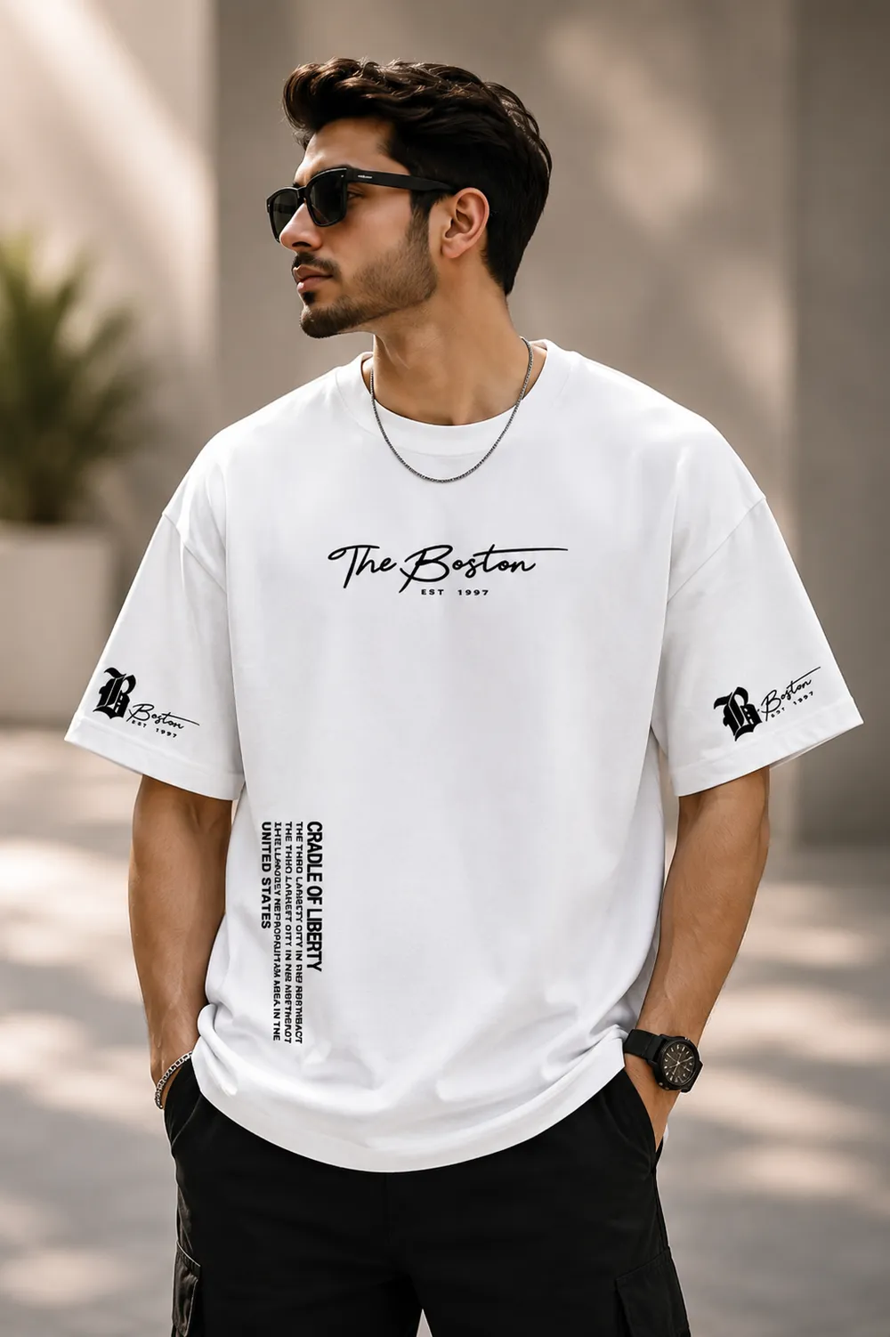 White Los Angeles Gothic T-Shirt - Image 1