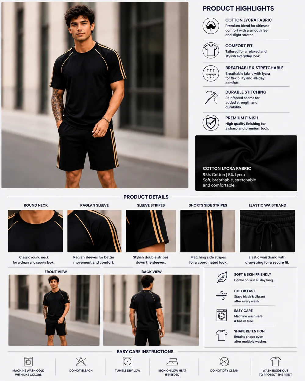 Midnight Gold Active Co-Ord Set thumbnail 2